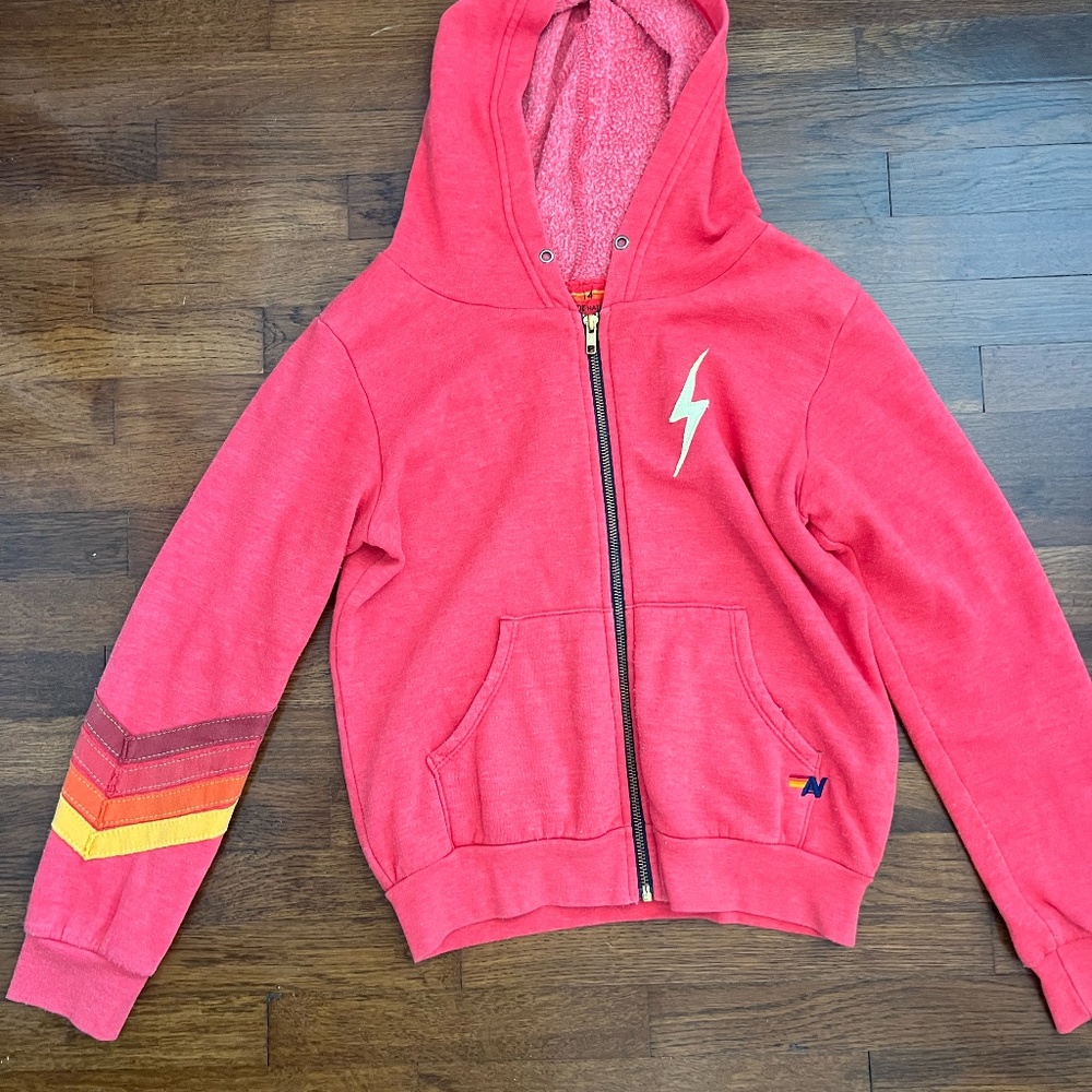 Aviator Nation Kids Bolt Print Sip Hoodie